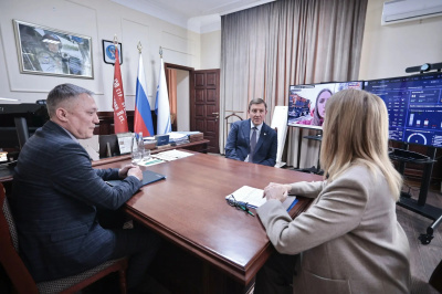 Глава Республики Алтай Андрей Турчак встретился с председателем Контрольно-счетной палаты региона Геннадием Векессером